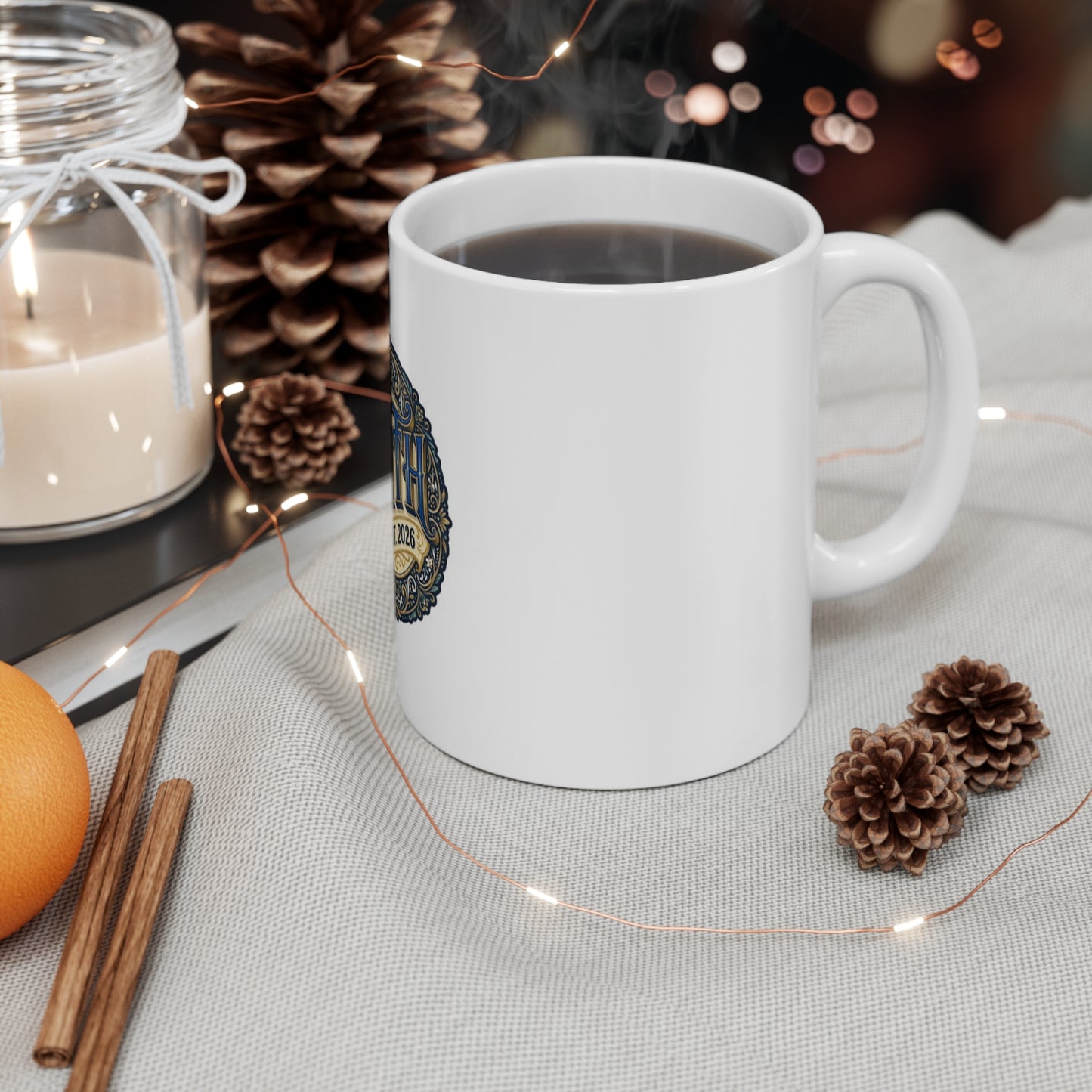 Faith Est. 2026 Ceramic Mug — Inspirational Faith Coffee Cup