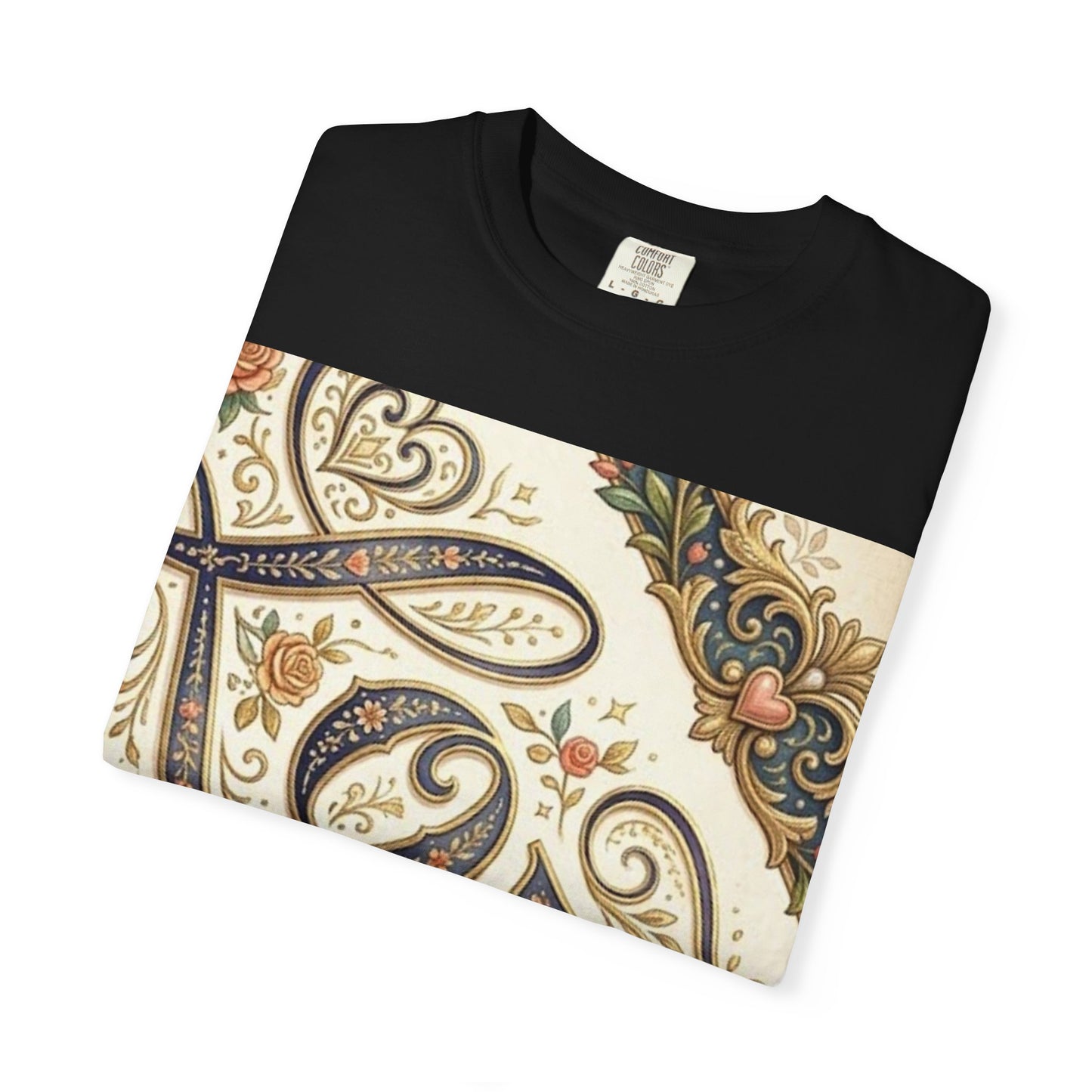 Love Paisley T-Shirt — Vintage Floral Calligraphy Tee