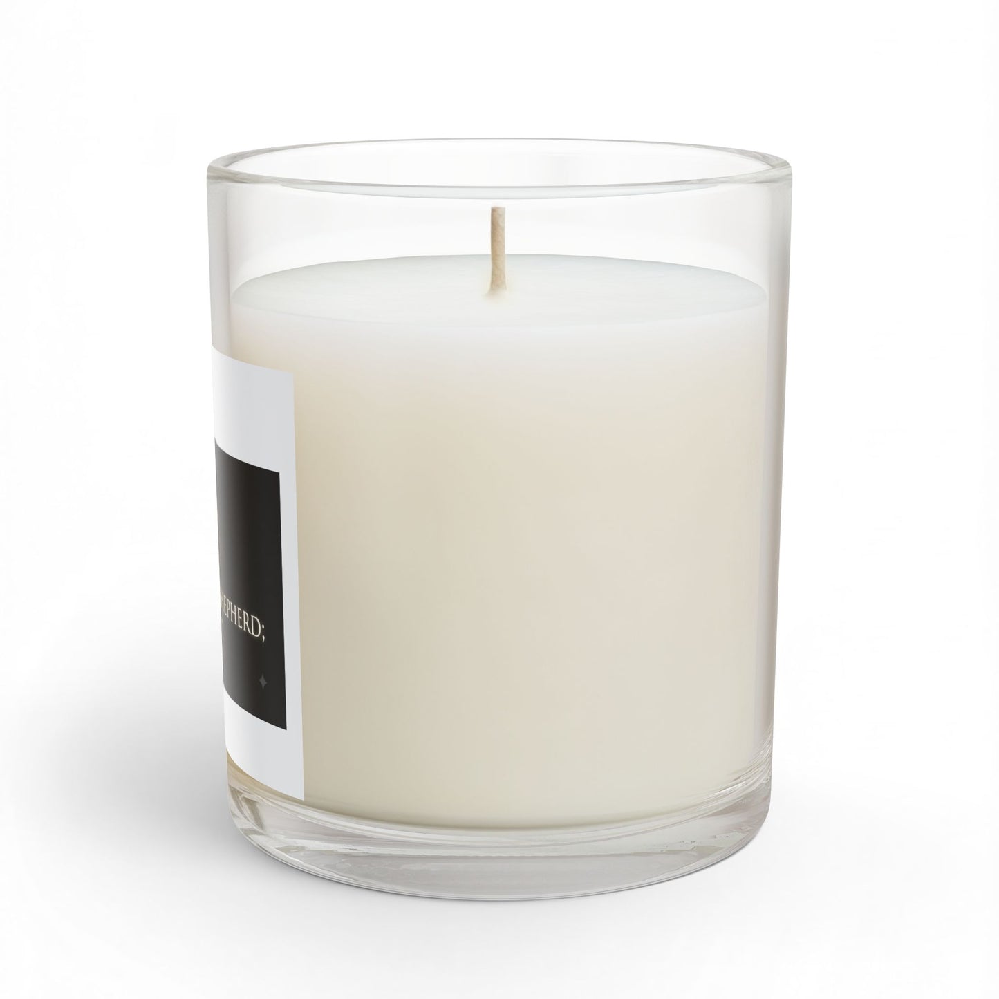 Inspirational Psalm 23 Glass Candle — 'The Lord Is My Shepherd' 11oz
