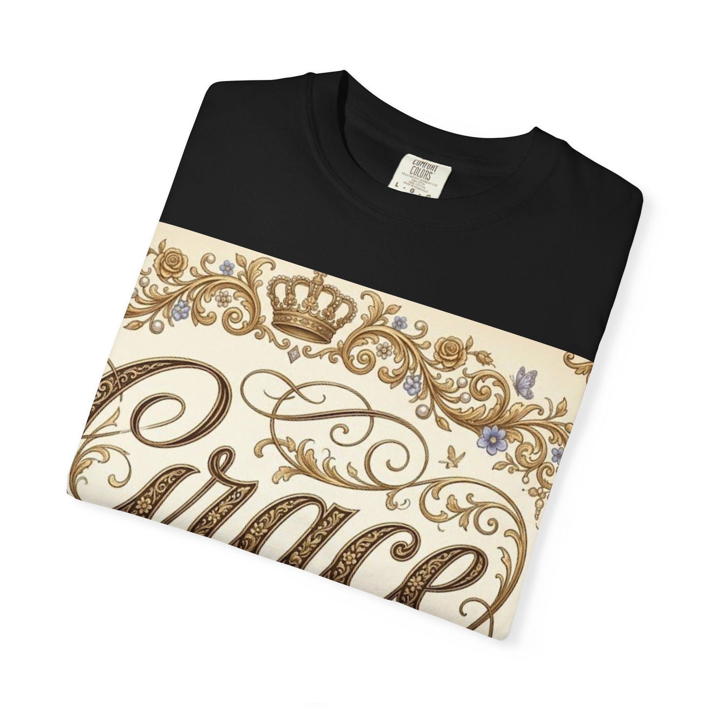 Grace Script Tee — Elegant Ornate Floral Crown T-Shirt