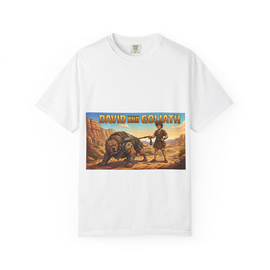 David and Goliath Graphic T-Shirt — Biblical Vintage Adventure Tee