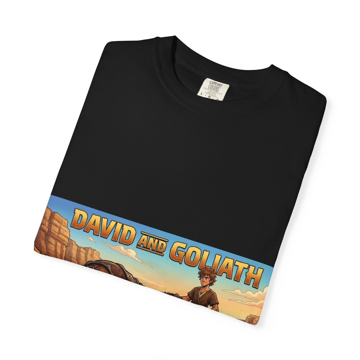 David and Goliath Graphic T-Shirt — Biblical Vintage Adventure Tee