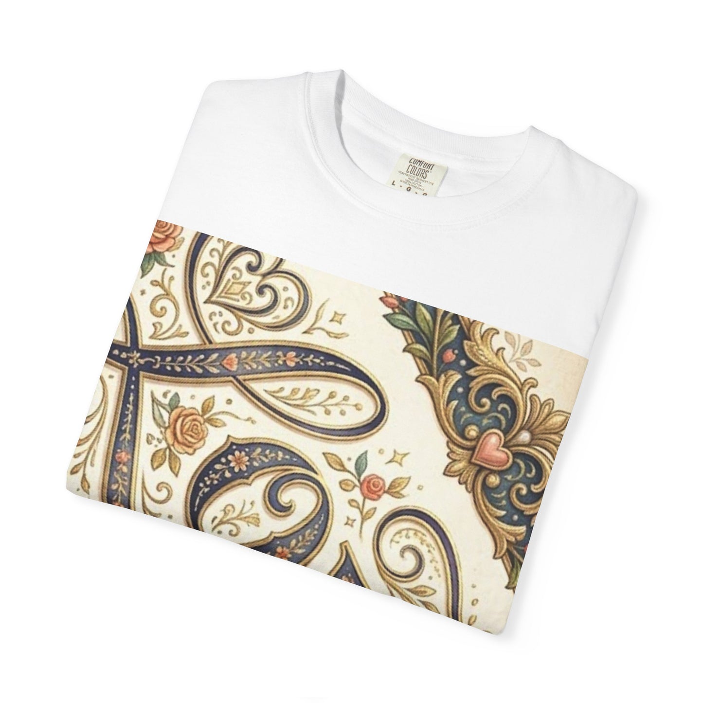 Love Paisley T-Shirt — Vintage Floral Calligraphy Tee