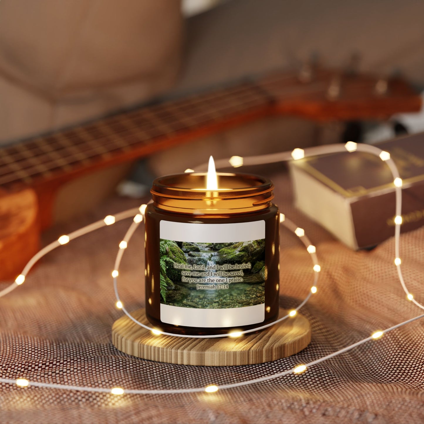 Scented Soy Candle (Multi-Size, Amber Jar)