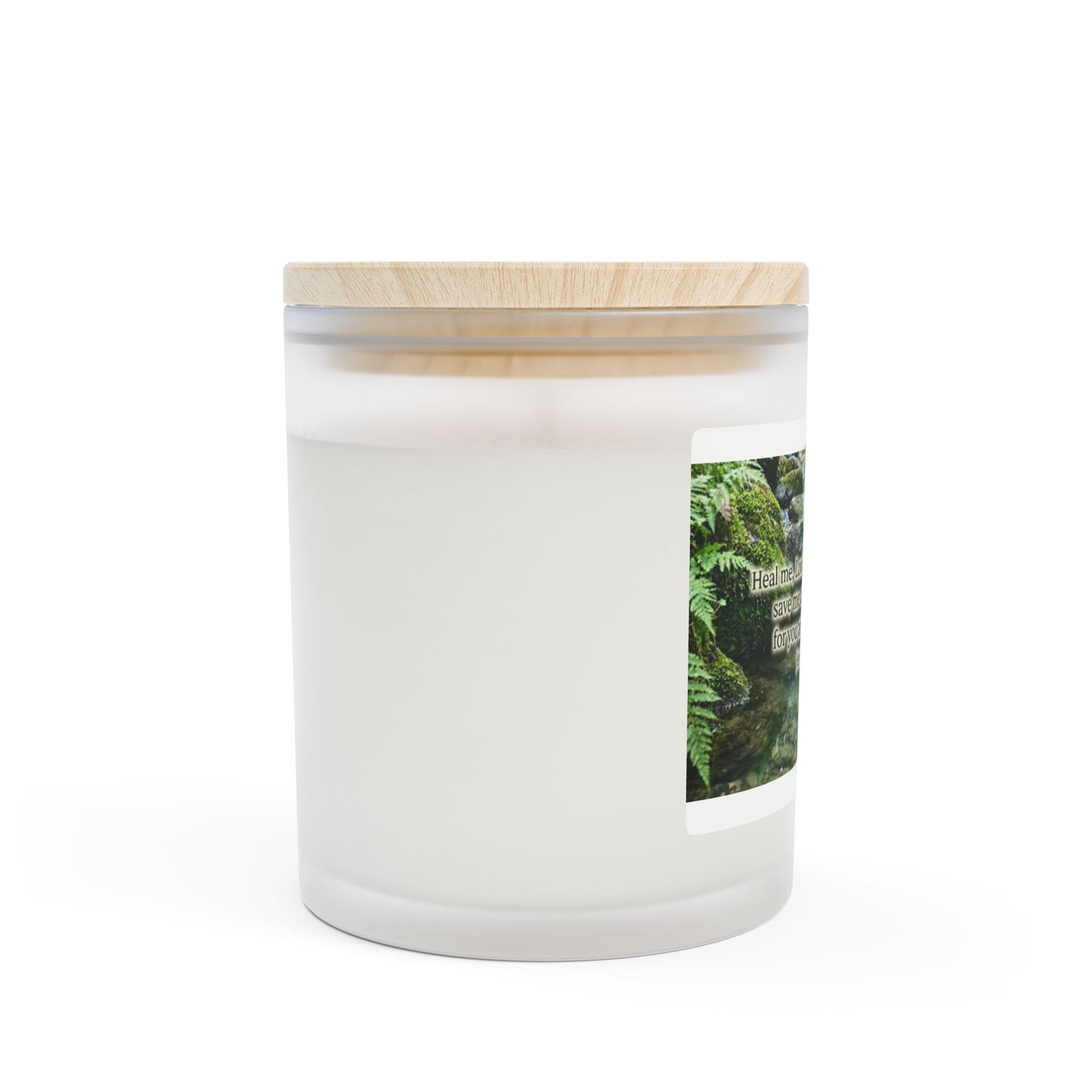 Inspirational Scripture Candle — Jeremiah 17:14 Frosted Glass 11oz