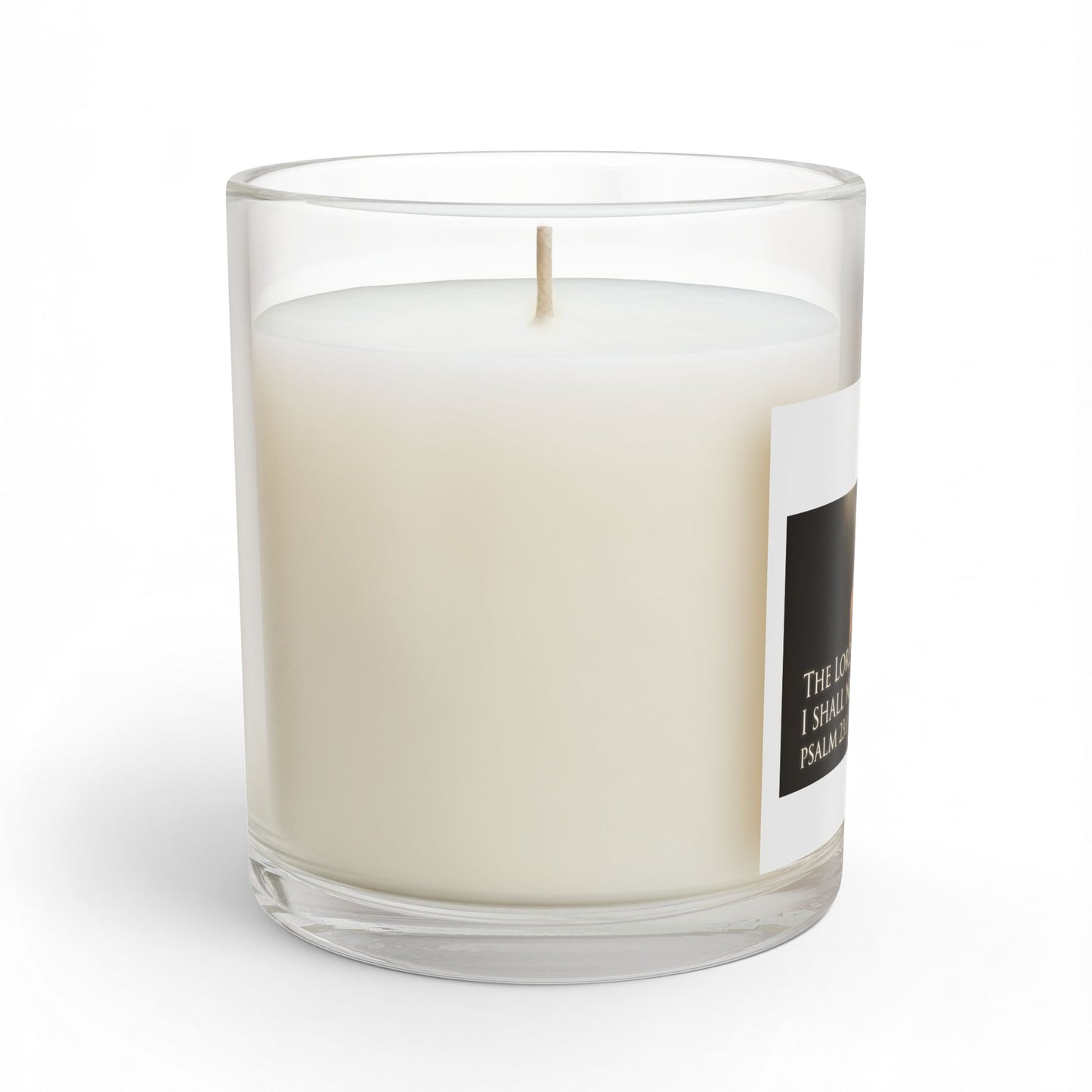 Inspirational Psalm 23 Glass Candle — 'The Lord Is My Shepherd' 11oz