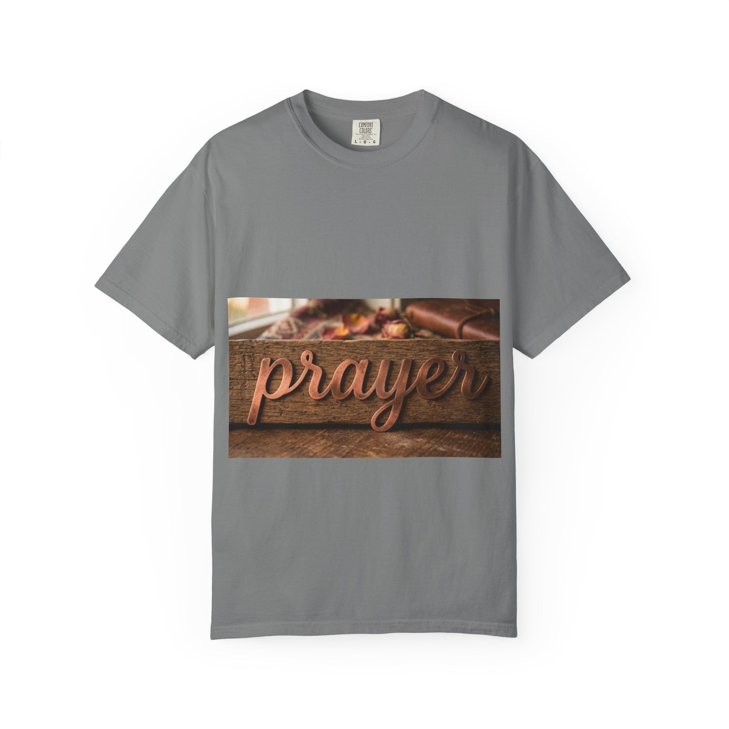 Prayer Wood Script T-Shirt — Faith-Inspired Christian Tee