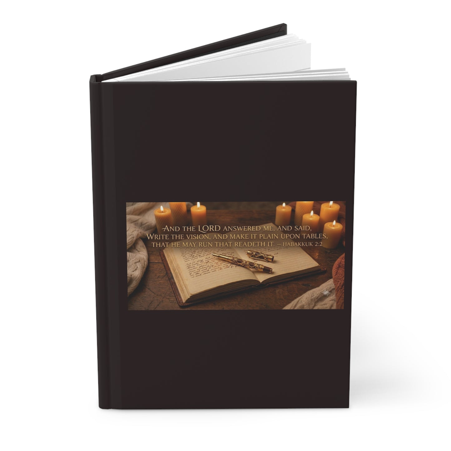 Hardcover Journal — Biblical Scripture Design: 'Write the Vision' Inspirational Journal
