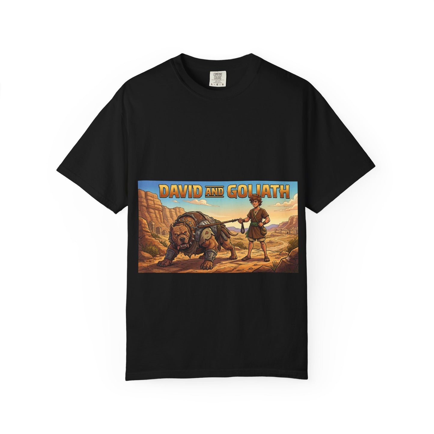 David and Goliath Graphic T-Shirt — Biblical Vintage Adventure Tee