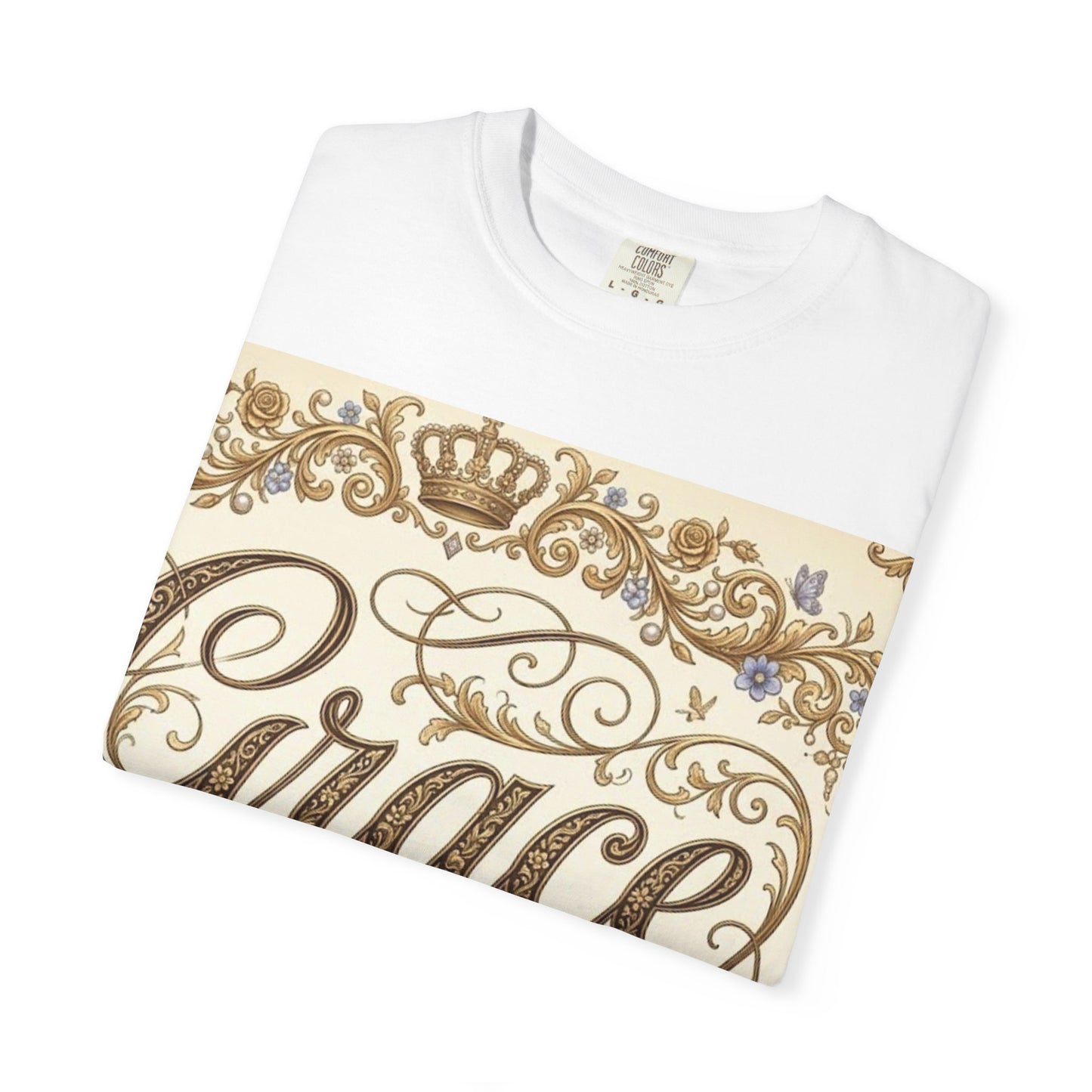 Grace Script Tee — Elegant Ornate Floral Crown T-Shirt