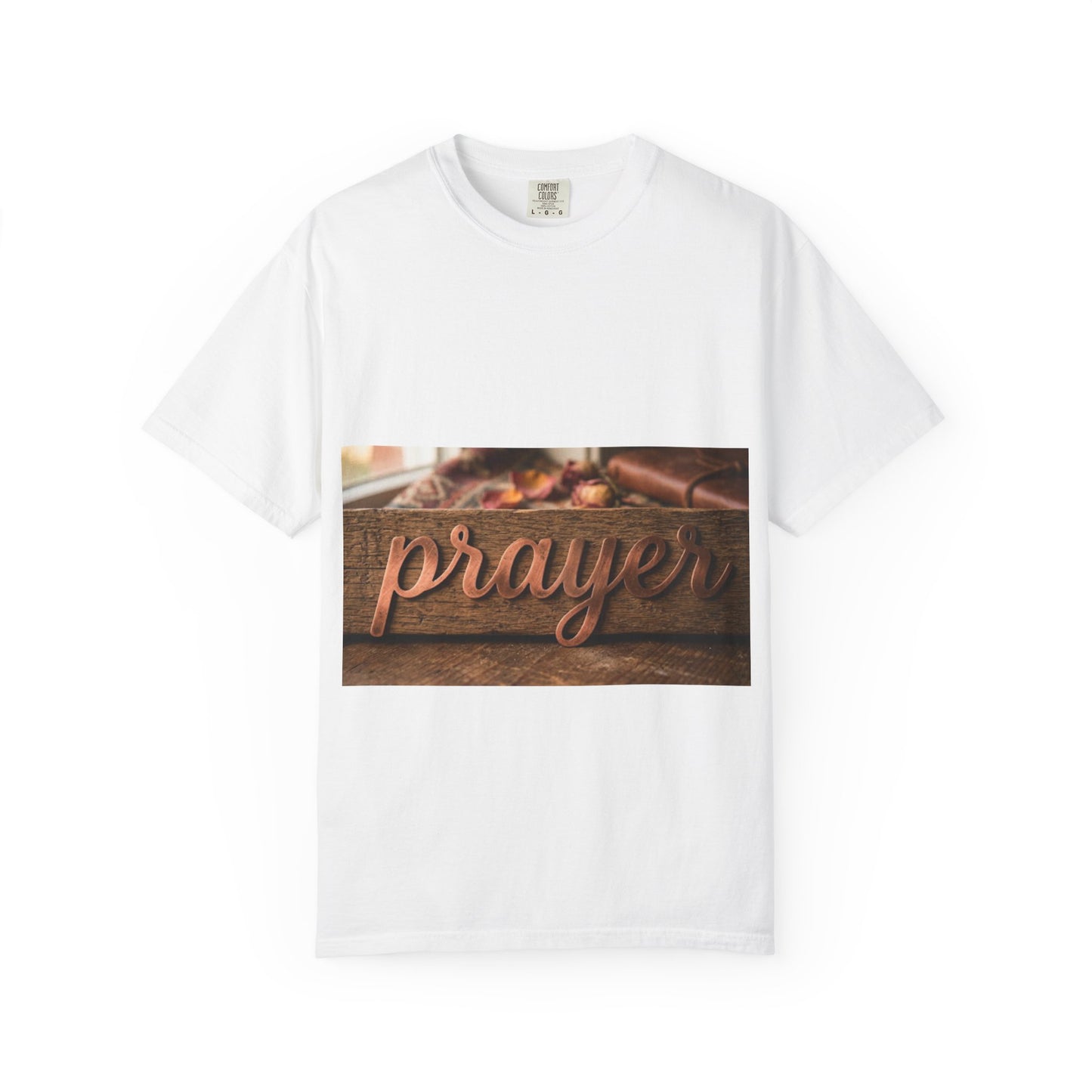 Prayer Wood Script T-Shirt — Faith-Inspired Christian Tee