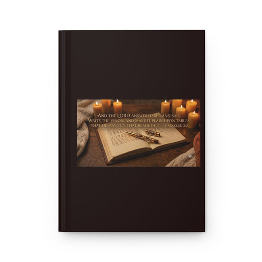Hardcover Journal — Biblical Scripture Design: 'Write the Vision' Inspirational Journal