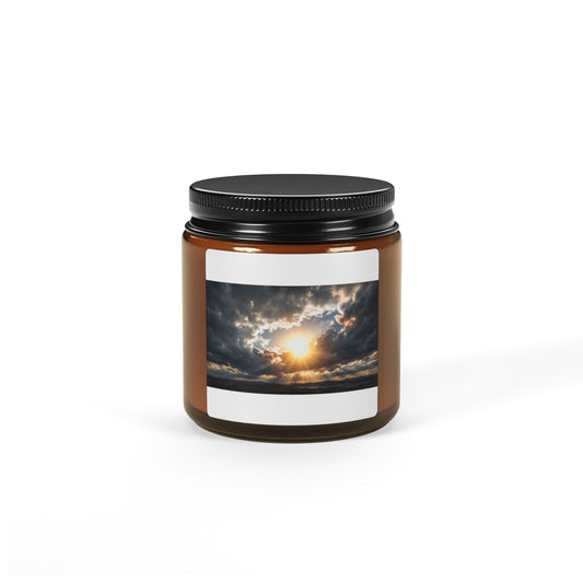 Scented Soy Candle (Multi-Size, Amber Jar)