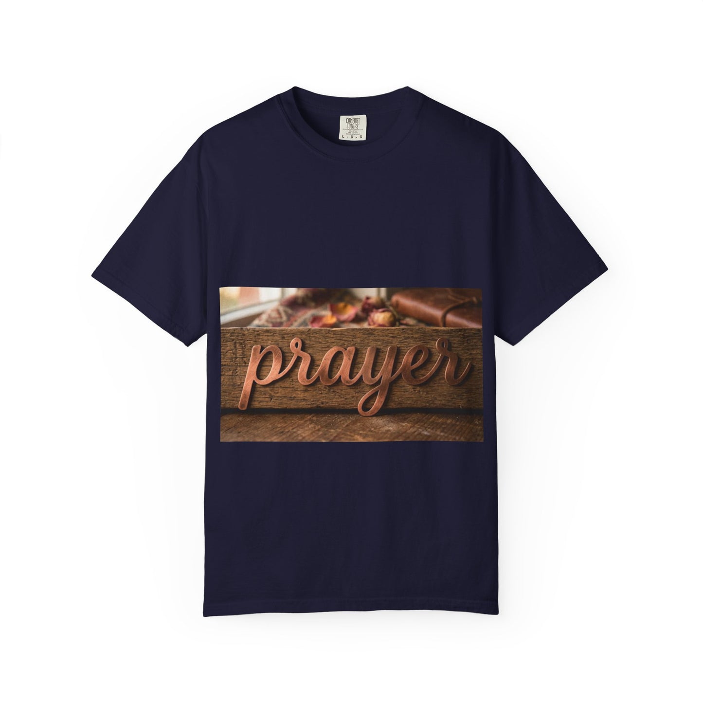Prayer Wood Script T-Shirt — Faith-Inspired Christian Tee